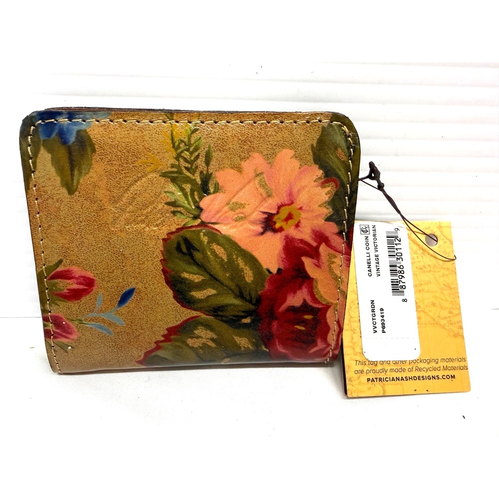 Patricia Nash CANELLI Small Wallet & Coin purse Leather VINTAGE VICTORIAN NWTS